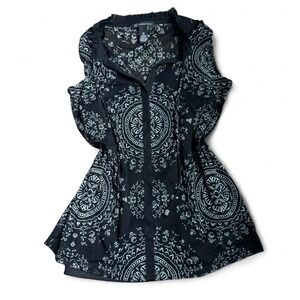 Whimsigoth SoftGrunge Alt Goth INC Y2K Mandala Blouse XS Grunge Fairy